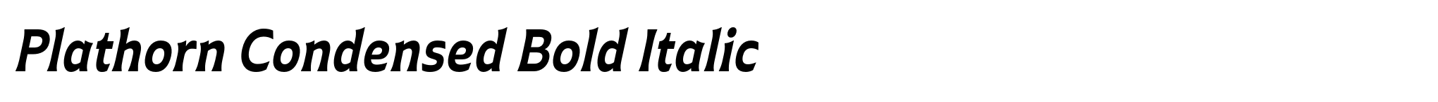 Plathorn Condensed Bold Italic image